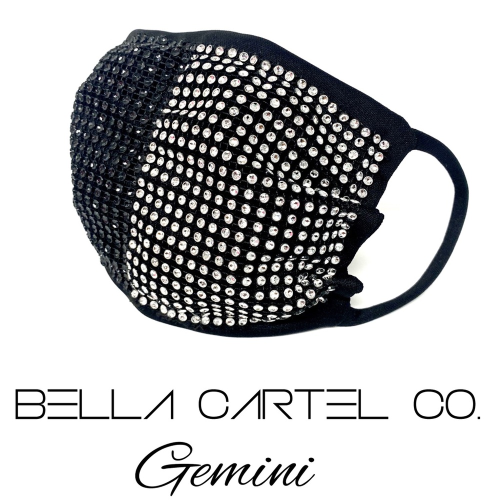 Face Mask with Rhinestones By Bella Cartel